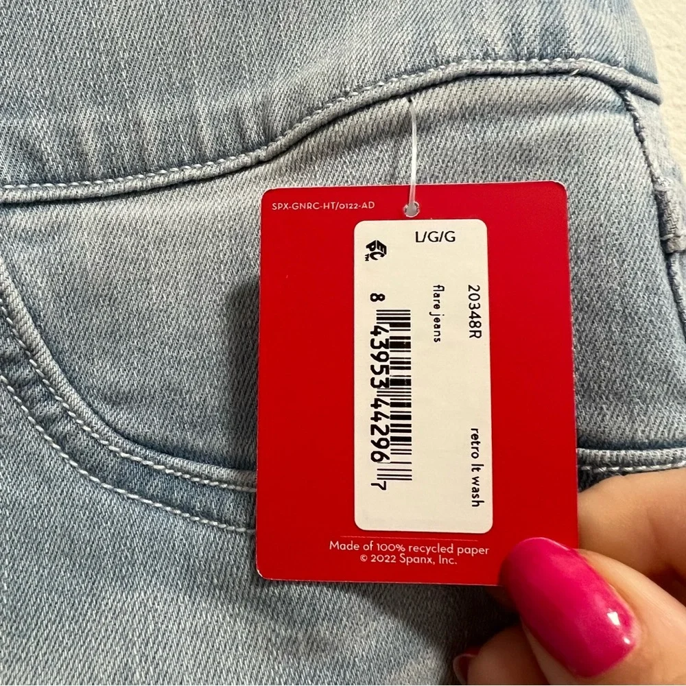 NEW NWT SPANX Flare Jean In Retro Light Wash